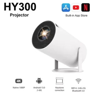 HY300 mini projetor Suporta 4K portátil WiFI Bluetooth