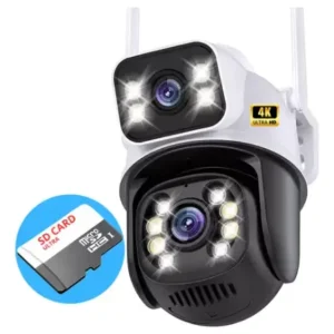 Kit Câmera Lente Dupla Externa + Cartão De Memória Sd 32gb